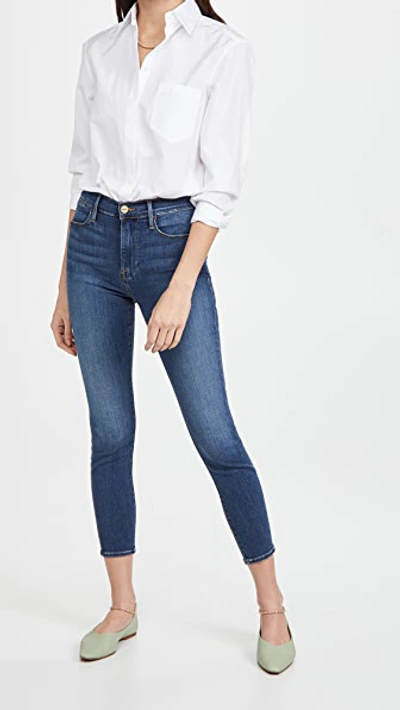 Shop Frame Le High Skinny Crop Jeans Sulham