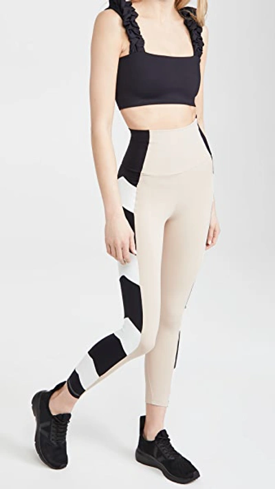 Port De Bras Scrunchie Active Crop Top In Black