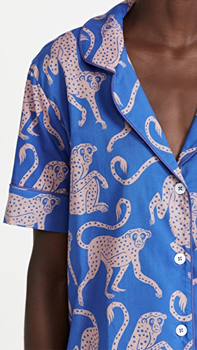 Shop Desmond & Dempsey Womens Short Sleeve Set Chango Blue/pink