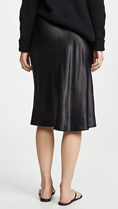 Vince Side Slip Maxi Skirt In Black