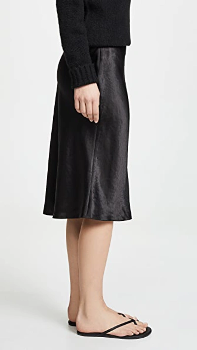 Vince Side Slip Maxi Skirt In Black