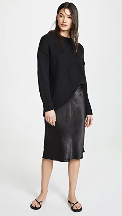 Vince Side Slip Maxi Skirt In Black