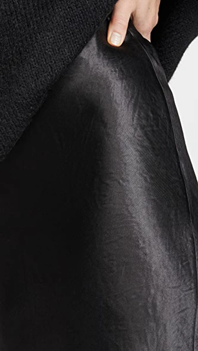 Vince Side Slip Maxi Skirt In Black