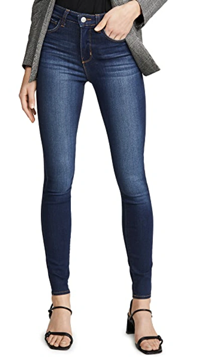 Shop L Agence Marguerite Skinny Jeans Baltic