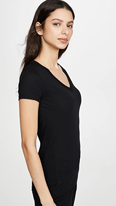 Shop Skin V Neck Tee In Black