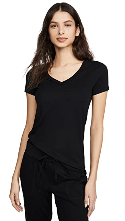 Shop Skin V Neck Tee In Black