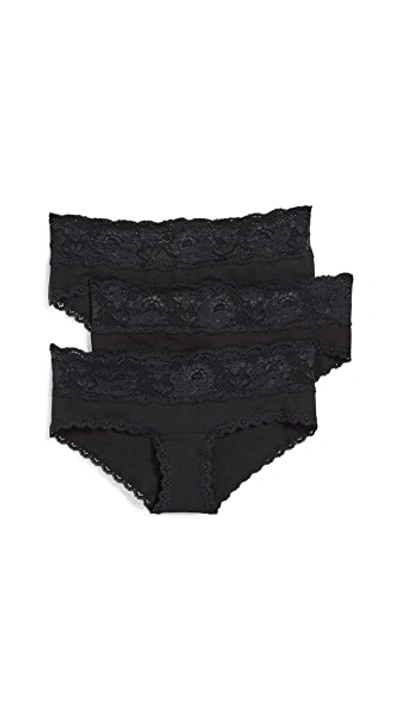 Cosabella Maternity Hotpants 3 Pack In Black/black/black