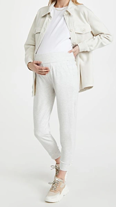Hatch The Indoor Outdoor Joggers In Oat Melange