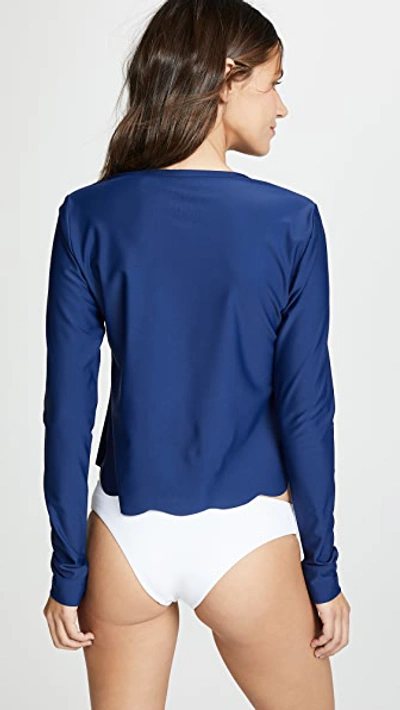 Cover Scallop Swim Tee In Navy