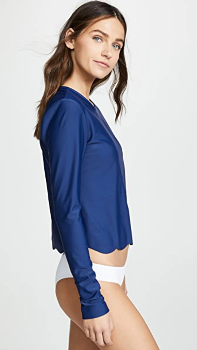 Cover Scallop Swim Tee In Navy