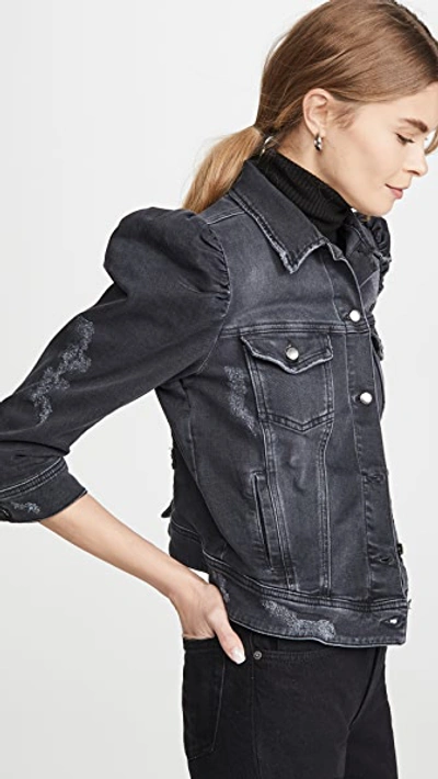 Retroféte Ada Denim Jacket In Faded Black