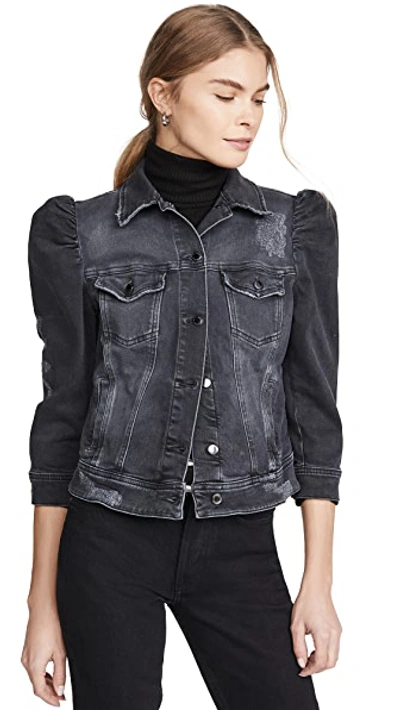 Retroféte Ada Denim Jacket In Faded Black