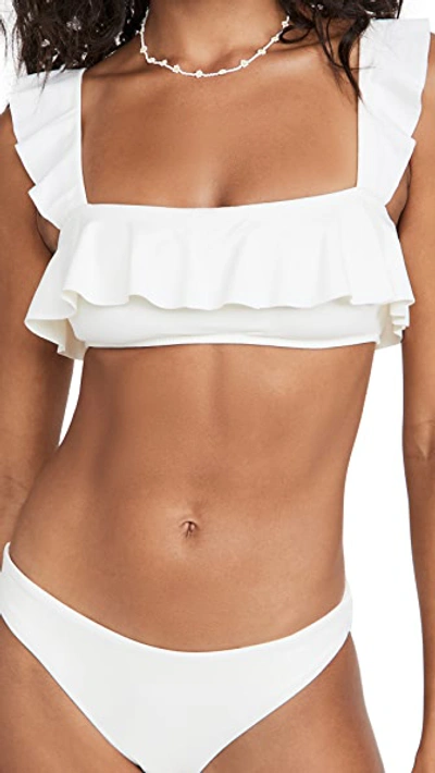 Eberjey So Solid Jane Bikini Top In Ecru