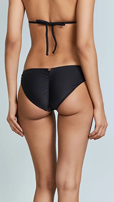 Shop Pilyq Basic Ruched Bikini Bottoms Black