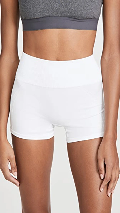 Shop Tory Sport High-rise Seamless Shorts In Snow White