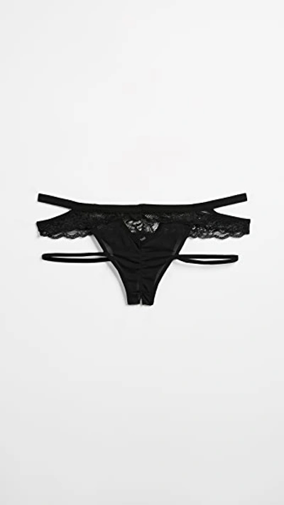 Shop Honeydew Intimates Lucy Elastic & Lace Panties Black