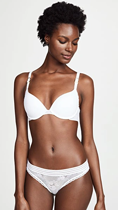 Shop Stella Mccartney Contour Plunge Bra In White