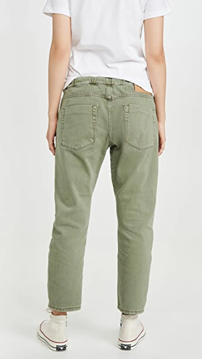One Teaspoon Shabbies Drawstring Boyfriend Jeans In Super Khaki