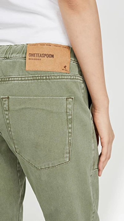 One Teaspoon Shabbies Drawstring Boyfriend Jeans In Super Khaki