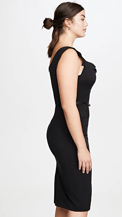 Black Halo Jackie O Belted Sheath In Stretch Gabardine In Black