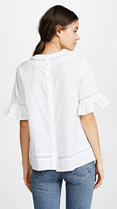 English Factory Lace Boho Blouse In Off White