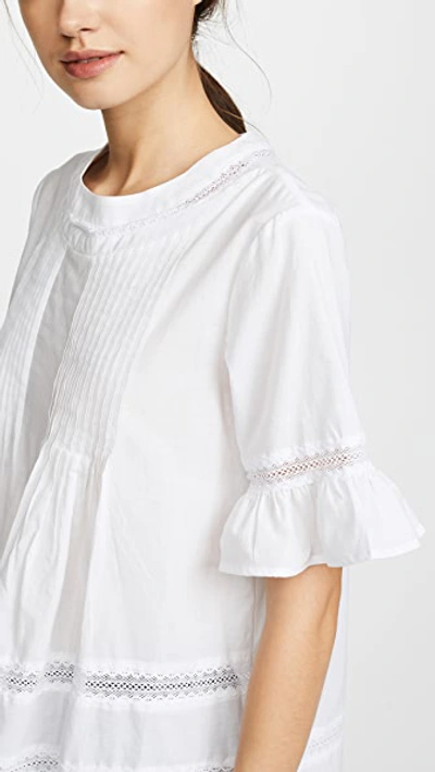 English Factory Lace Boho Blouse In Off White