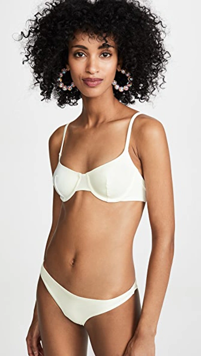 Shop Solid & Striped The Eva Bikini Top Cream