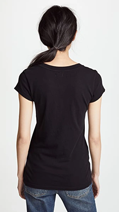 Shop L Agence Cory Crew Neck Tee Black