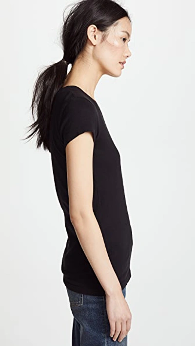 L Agence Ressi Crew Neck T-shirt In Black