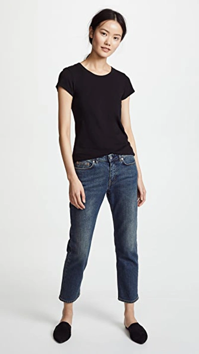 Shop L Agence Cory Crew Neck Tee Black