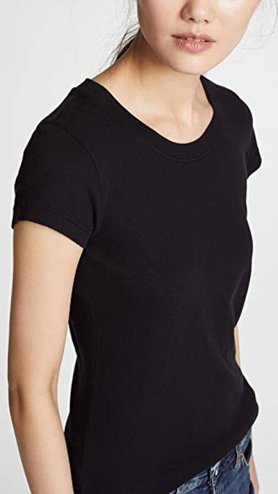 L Agence Ressi Crew Neck T-shirt In Black