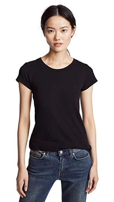L Agence Ressi Crew Neck T-shirt In Black