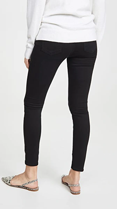 Shop 7 For All Mankind The Ankle Skinny Maternity Jeans In B(air) Black