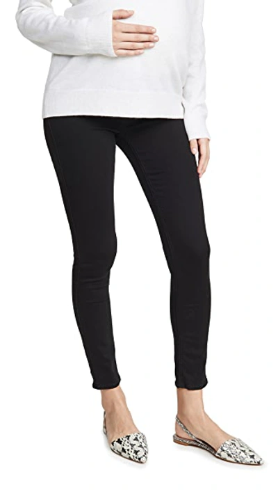 Shop 7 For All Mankind The Ankle Skinny Maternity Jeans In B(air) Black