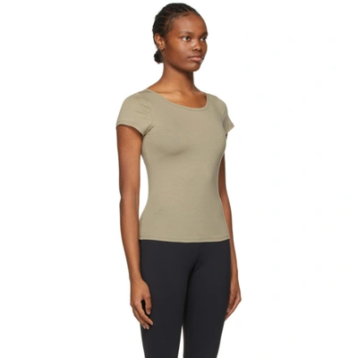 Shop Maryam Nassir Zadeh Khaki Astrid T-shirt In 783 Fossil