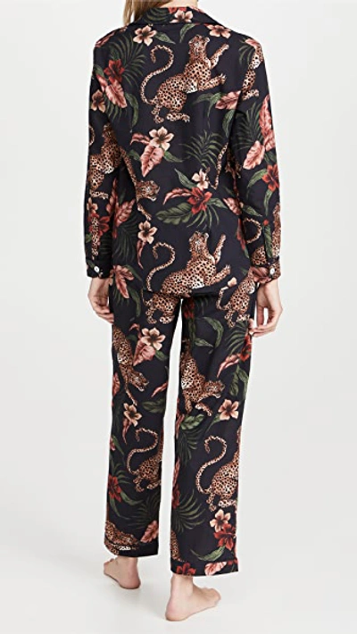 Shop Desmond & Dempsey Women's Long Soleia Pajama Set Navy