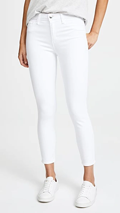 L Agence Margot High Rise Skinny Denim Jeans In White In Blanc