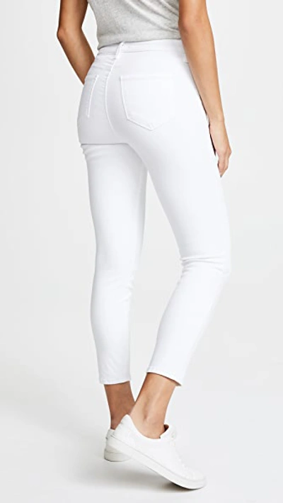 L Agence Margot High Rise Skinny Denim Jeans In White In Blanc