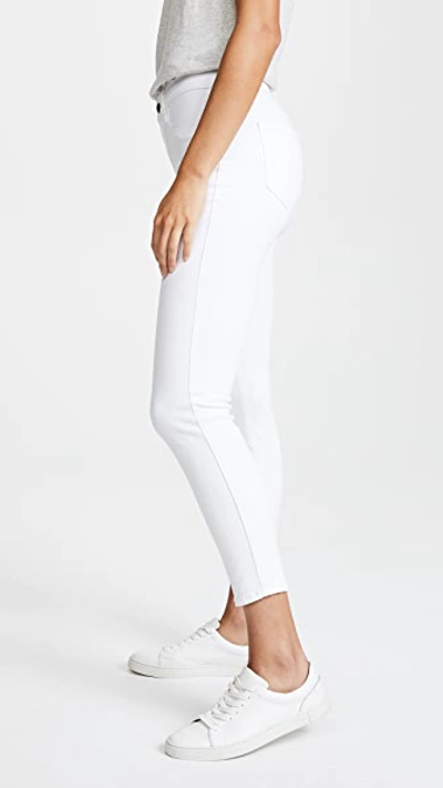 L Agence Margot High Rise Skinny Denim Jeans In White In Blanc
