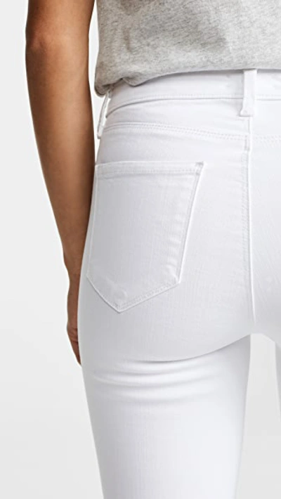 L Agence Margot High Rise Skinny Denim Jeans In White In Blanc