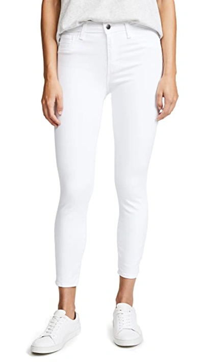 L Agence Margot High Rise Skinny Denim Jeans In White In Blanc