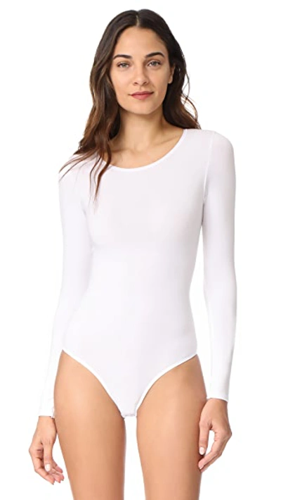 Yummie Aaliyah Ribbed Bodysuit In White