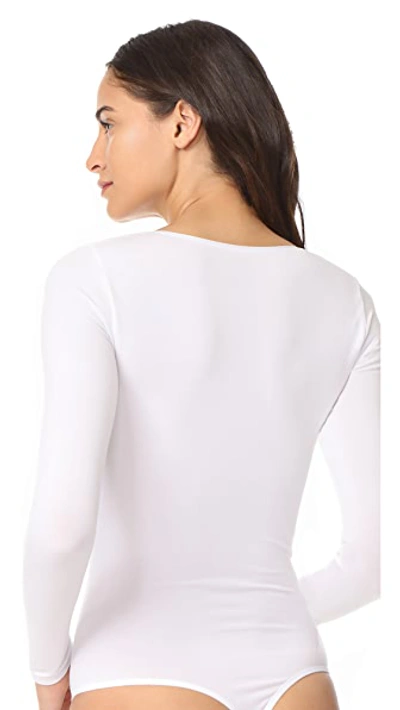 Shop Yummie Shaping Thong Bodysuit In White