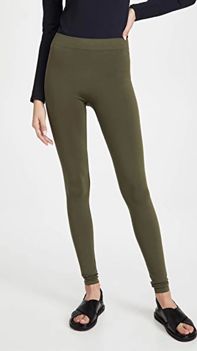 Shop Helmut Lang Seamless Leggings In Hunter Sage