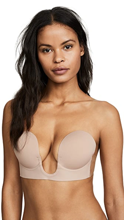 Fashion Forms Voluptuous U-plunge Self-adhesive Backless Strapless Bra In Almond