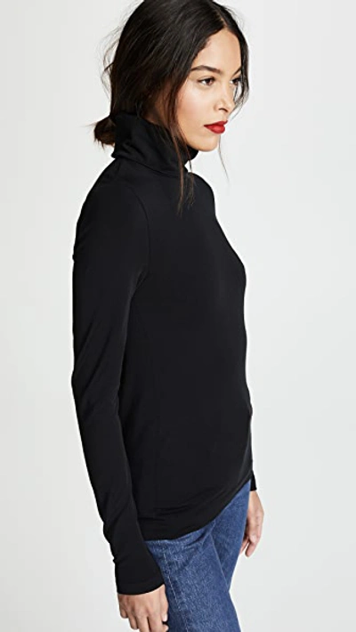 Wolford Sustainable Aurora Turtle Neck Top In Black