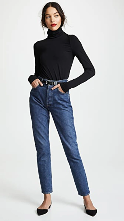 Wolford Sustainable Aurora Turtle Neck Top In Black