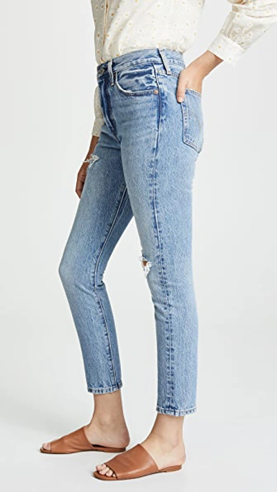 Levi s 501 Womens Destructed Button Fly Skinny Jeans In Can t Touch This ModeSens
