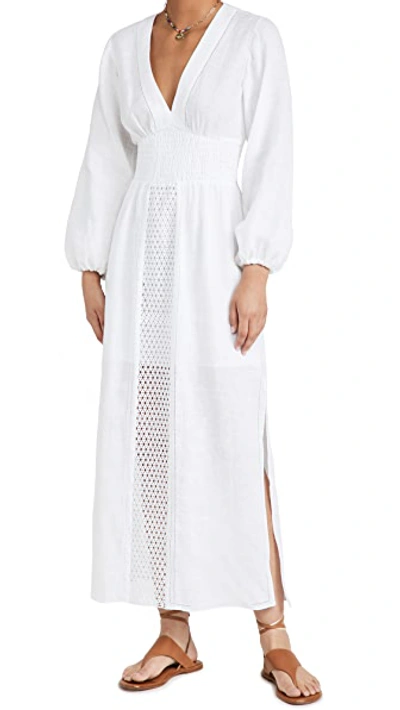 Shop Rebecca Taylor Smock Waist Crochet Dress In Waxflower