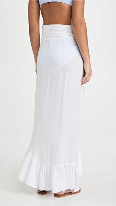 Shop Tiare Hawaii Tulip Wrap Skirt In White